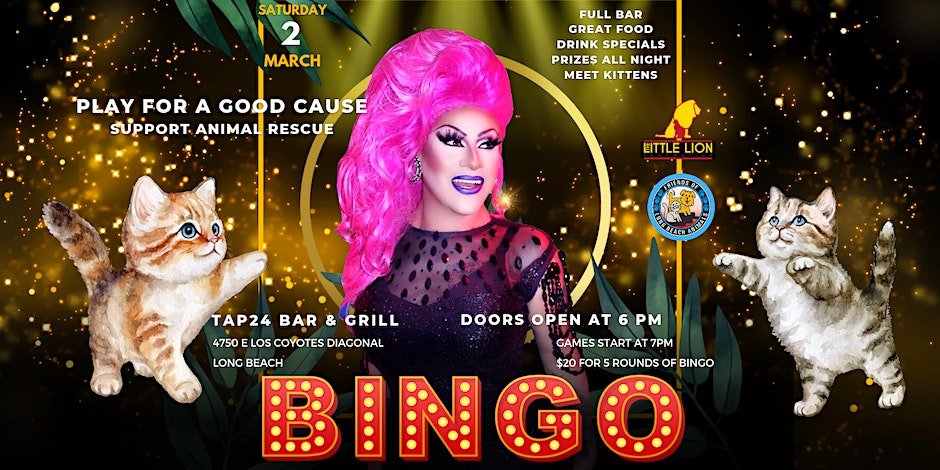 Kittens, Cocktails, and Drag Bingo Night!